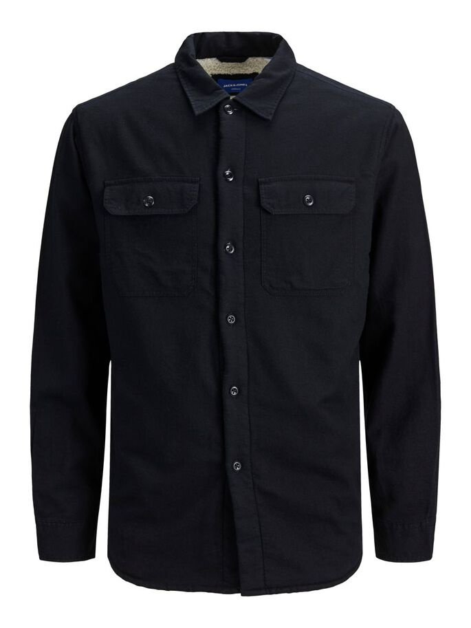 Рубашка Jack & Jones TEDDY OVERLS 12197075 Fit OVER Чёрный 2XL, фото №5