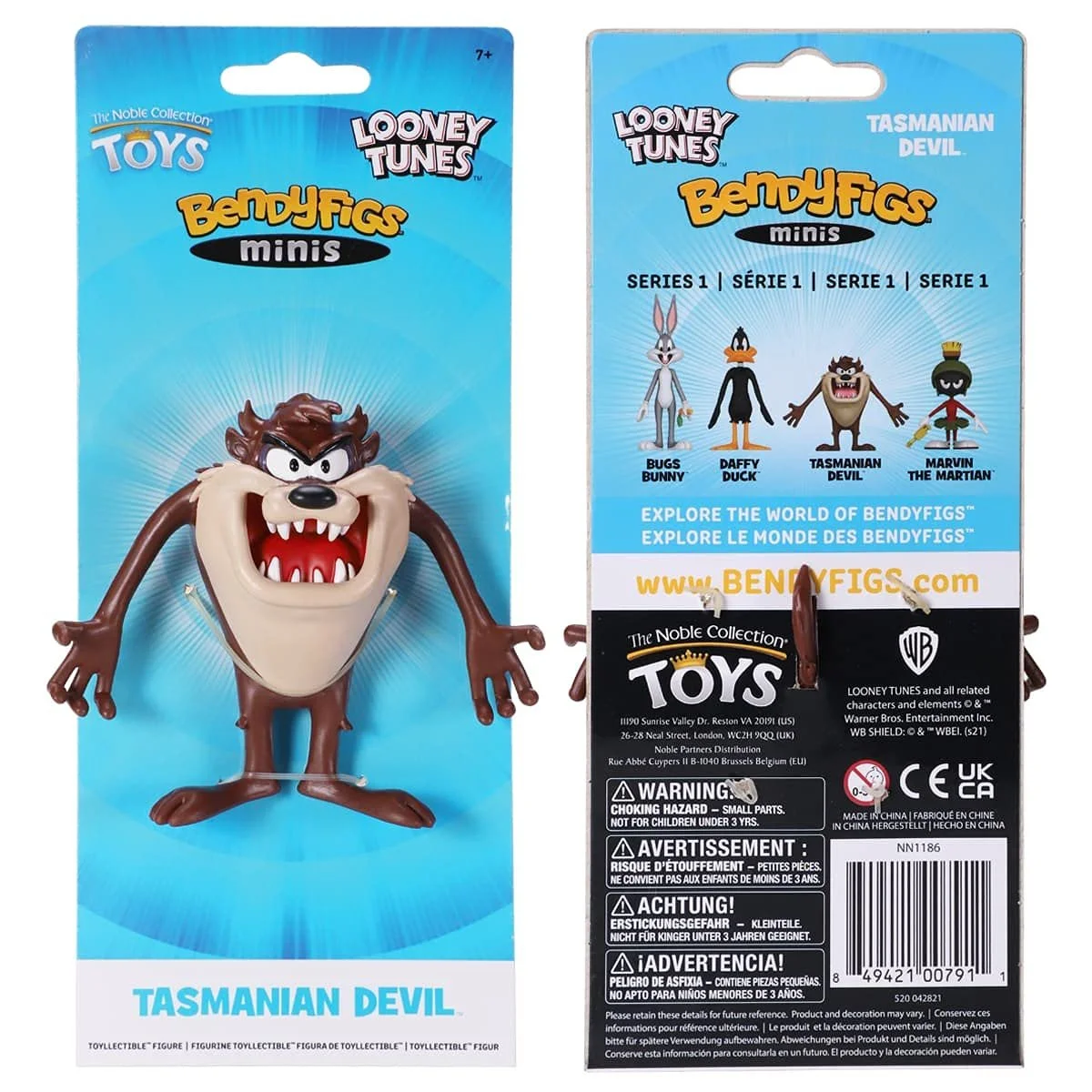 Фигурка The Noble Collection Tasmanian Devil Mini Bendyfig 9 см, фото №5