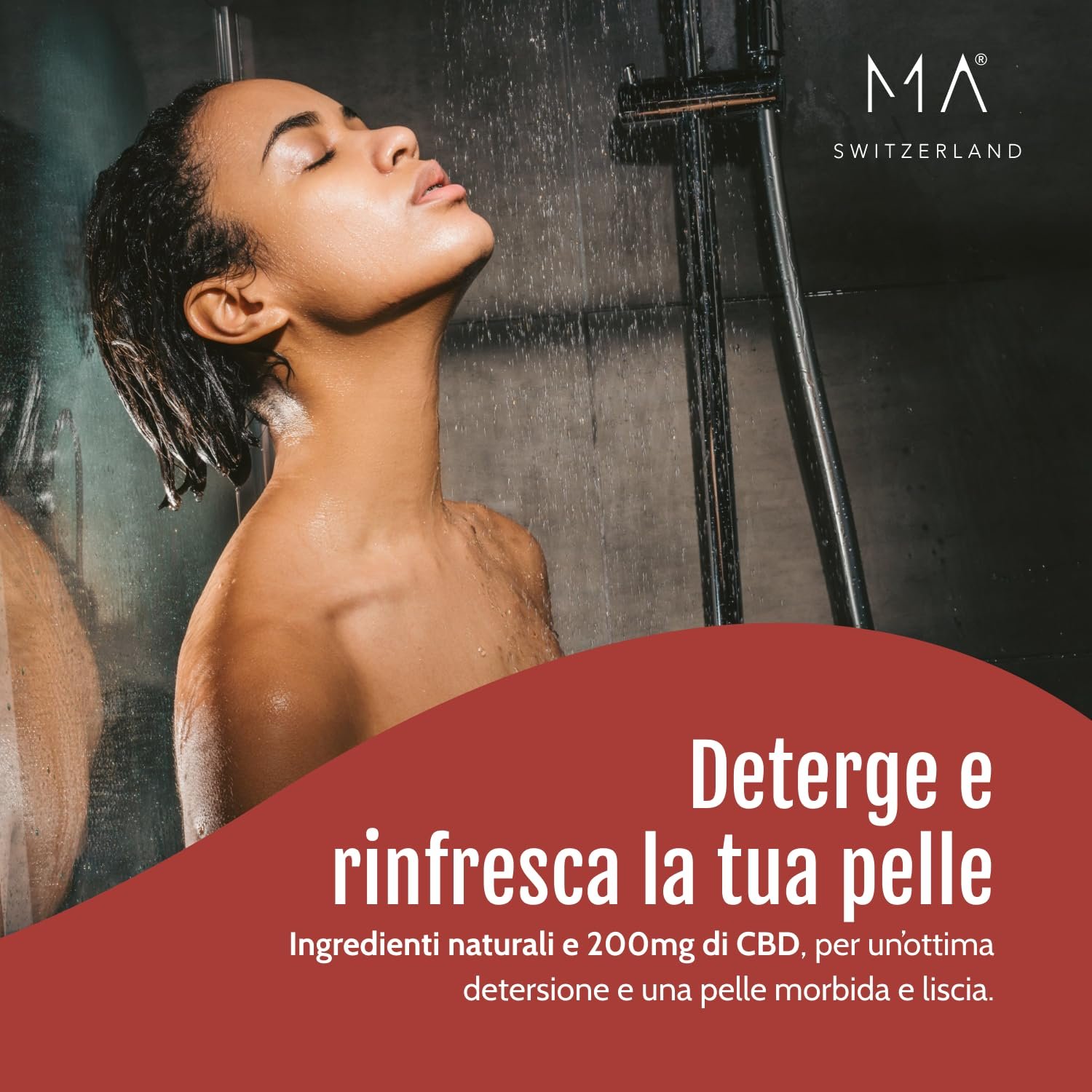 Гель для душу MA Switzerland CBD зволожуючий натуральний для тіла та волосся 200 мг, фото №3