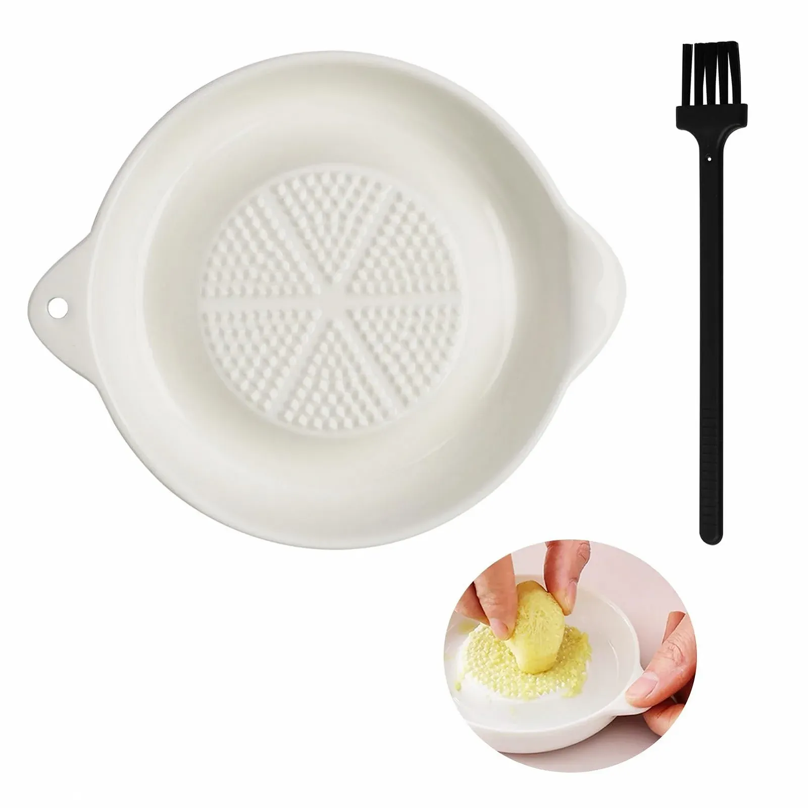 Терка Керамическая для чеснока со щеткой, фото №1