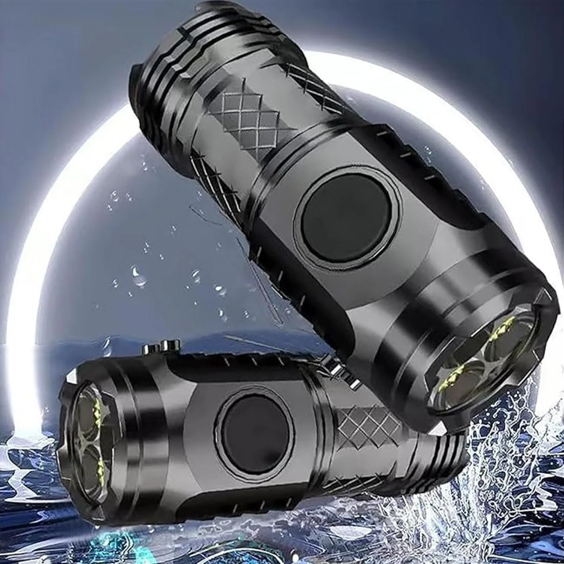 Ліхтарик Doollada Thumb Міні Триглазий Монстр Портативний Міні Триглазий Монстр Супер яскравий Ручний Водонепроникний для Кемпінгу, для вулиці (2 штуки), фото №6