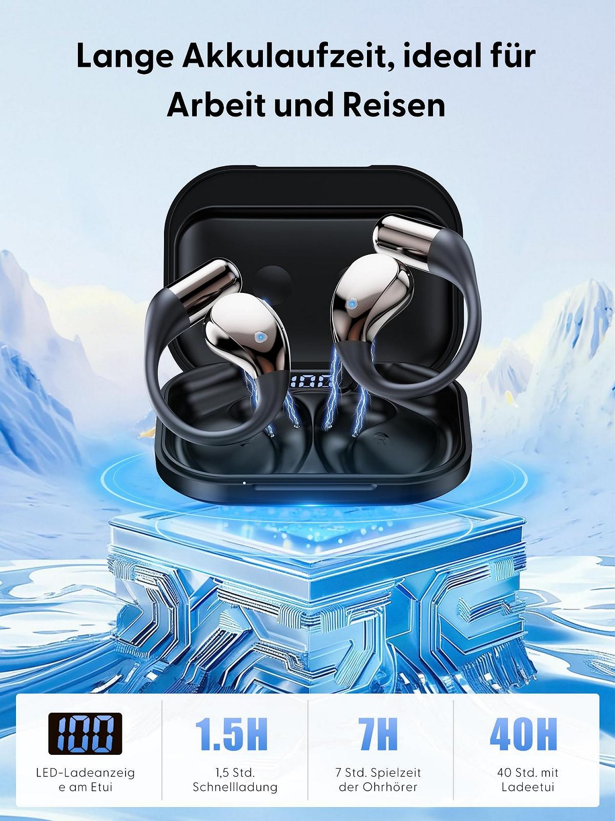 Наушники-переводчики AI Bluetooth 6.0, 164 языка, 40 часов, черный, фото №5 Наушники-переводчики AI Bluetooth 6.0, 164 языка, 40 часов, черный, фото №5