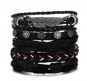 Набір браслетів з екошкіри Зірка - Фото 1