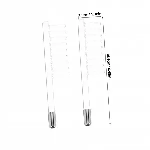 Гребень PartyKindom 2 шт. Высокочастотный, Палочка для лица, Фиолетовая палочка, Аппарат для лица, Стеклянная прозрачная synthetic.ua - Фото 1