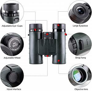 Бинокль CAZARU 8x32 HD Высокопроизводительный для открытого воздуха synthetic.ua - Фото 1