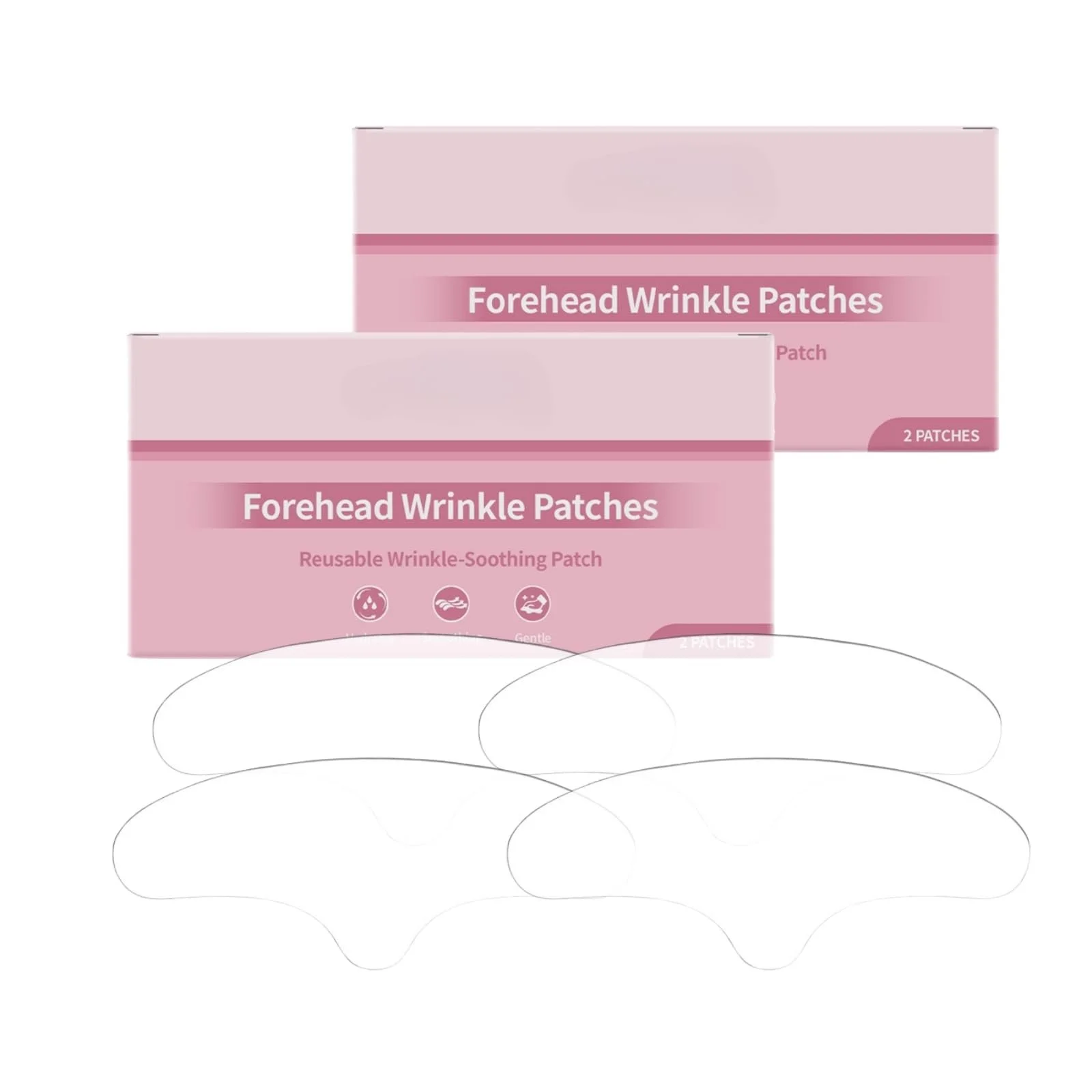 Пластирі проти зморшок Багаторазові Силіконові, 4 шт., Зволоження та Підтяжка Шкіри, фото №1