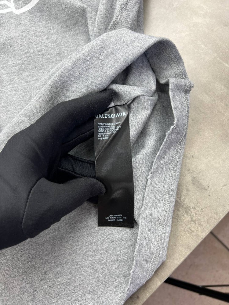 Футболка серая Balenciaga Gray f657, фото №5