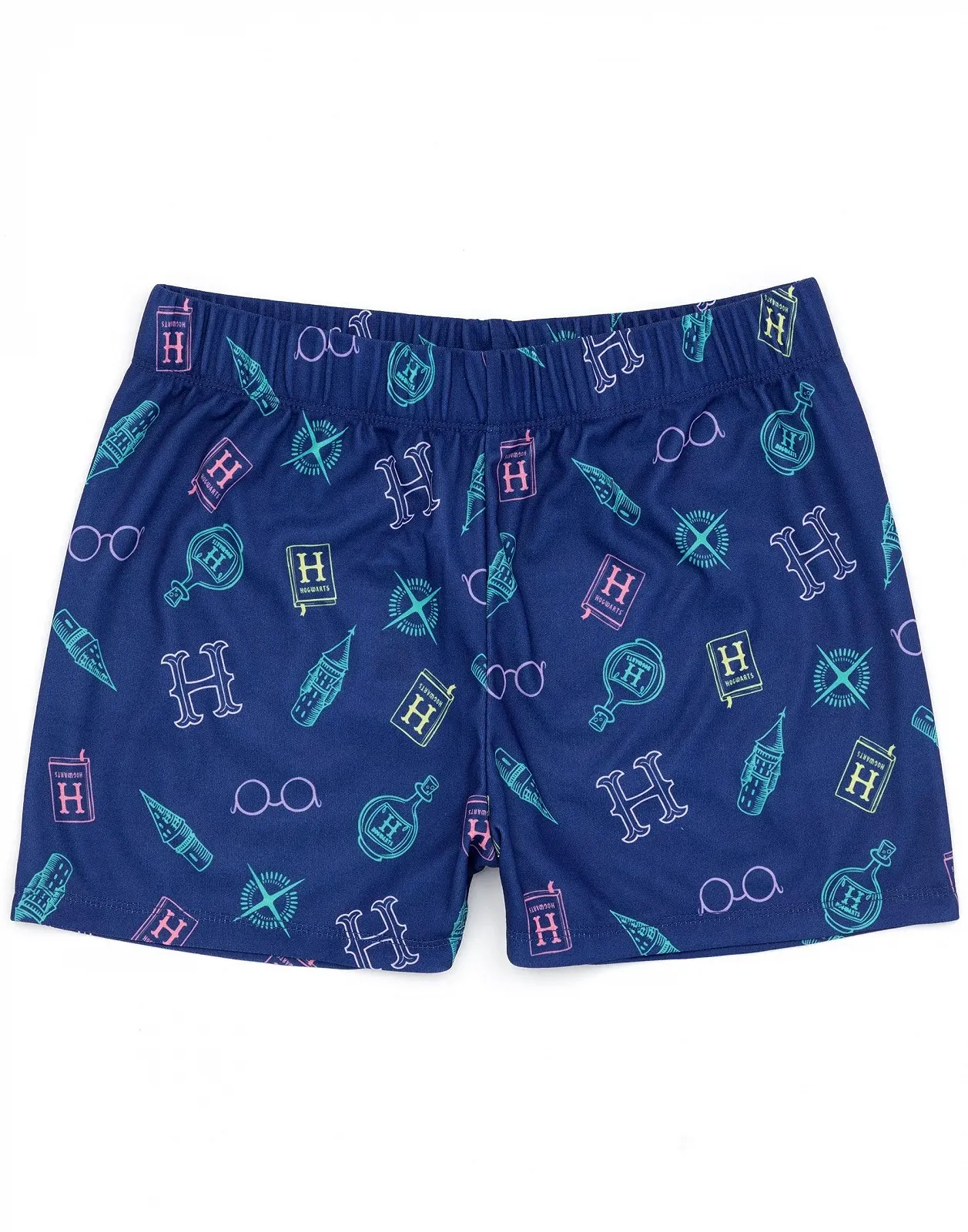Пижама Детская Harry Potter Футболка с короткими рукавами, шорты, логотип HP Gold, темно-синий, фото №4 Пижама Детская Harry Potter Футболка с короткими рукавами, шорты, логотип HP Gold, темно-синий, фото №4