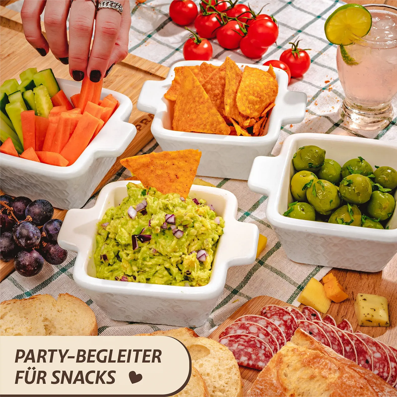 Формы для суфле Praknu набор из 4 шт керамические розовые 280 мл квадратные, фото №5