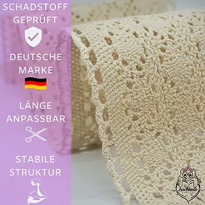 Ранер для столу Macrame Boho Rustic Lace Linen Natural 15 x 200 см Beige Cream 5 шт. ціна на synthetic.ua - Фото 1 Ранер для столу Macrame Boho Rustic Lace Linen Natural 15 x 200 см Beige Cream 5 шт. synthetic.ua - Фото 1