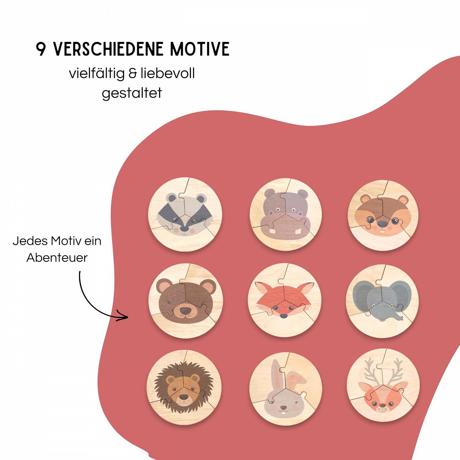 Дерев'яний пазл EV My First Wooden Puzzle Exotic Animals 27 деталей, італійське дерево, від 2 років, фото №3