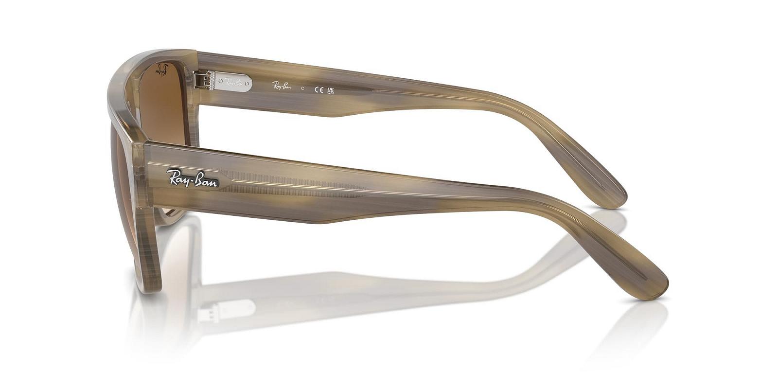 Солнцезащитные очки RAY-BAN Унисекс 0RB0360S14055157 Коричневая линза 57 мм Зеленая полоска, фото №3