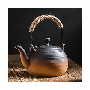 Чайник WAOCEO Керамічний 1000 мл з ручкою для відкритого вогню з фільтром - Фото 1