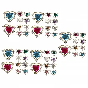 Украшения для ногтей Сердце FRCOLOR 50 шт. Разноцветные украшения для маникюра - Фото 1