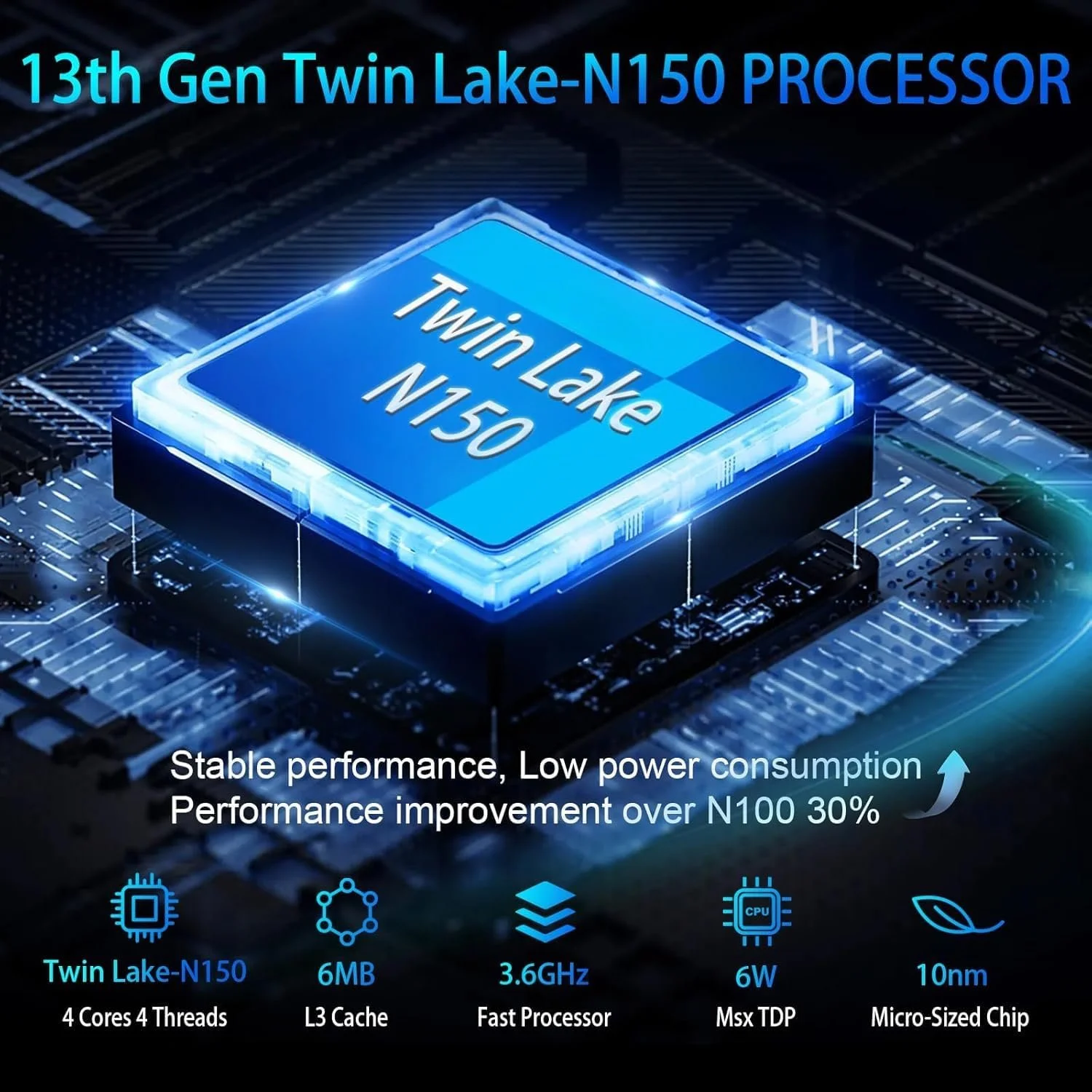 Міні ПК Dreamfyre DR01B / Intel Alder Lake N150 / RAM 16GB / SSD 512GB / 2 х HDMI / LAN / Wi-Fi 5 / Bluetooth 4.2 / Windows 11 / Чорний, фото №2 Міні ПК Dreamfyre DR01B / Intel Alder Lake N150 / RAM 16GB / SSD 512GB / 2 х HDMI / LAN / Wi-Fi 5 / Bluetooth 4.2 / Windows 11 / Чорний, фото №2