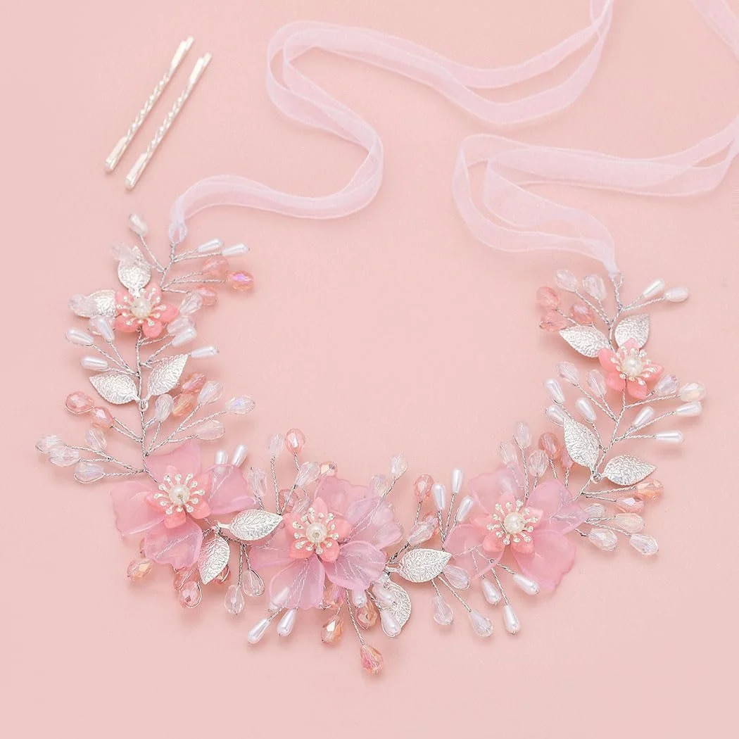 Обруч Квітка IYOU для дівчинки сріблястий, фото №3