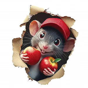 Наклейка на стіну 3D Cartoon Look знімна самоклеюча плівкова - Фото 1