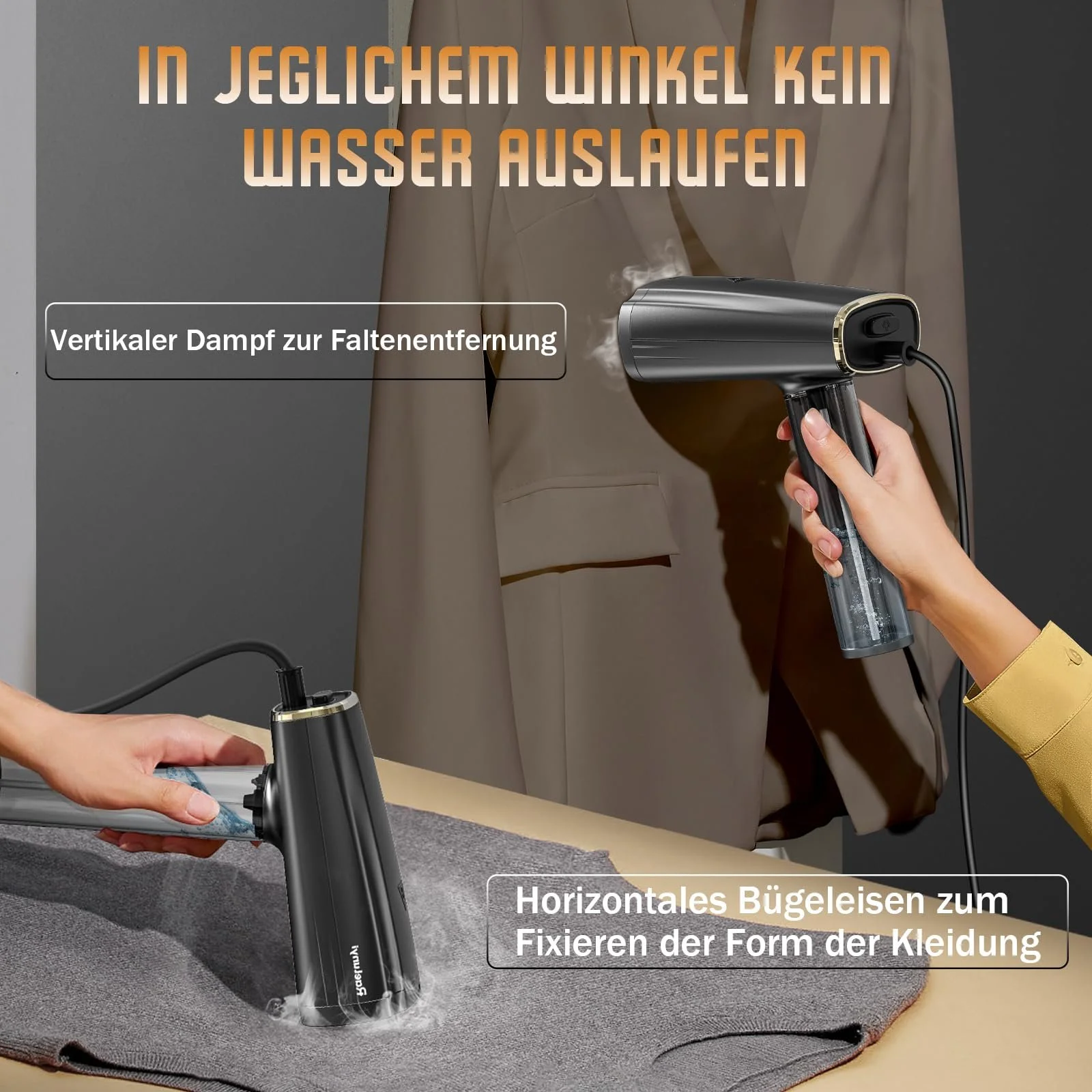 Відпарювач Raelunyi HS5-1-4WP 1300 Вт Чорний, фото №5