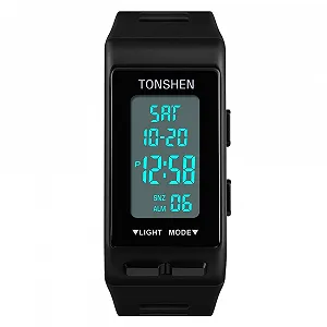 Купить Цифровые часы TONSHEN Мужские и женские Спортивные многофункциональные светодиодные электронные Двойное время Секундомер Пластиковые часы и резиновый ремешок, черный, Браслет - Фото 1 Цифровые часы TONSHEN Мужские и женские Спортивные многофункциональные светодиодные электронные Двойное время Секундомер Пластиковые часы и резиновый ремешок, черный, Браслет - Фото 1
