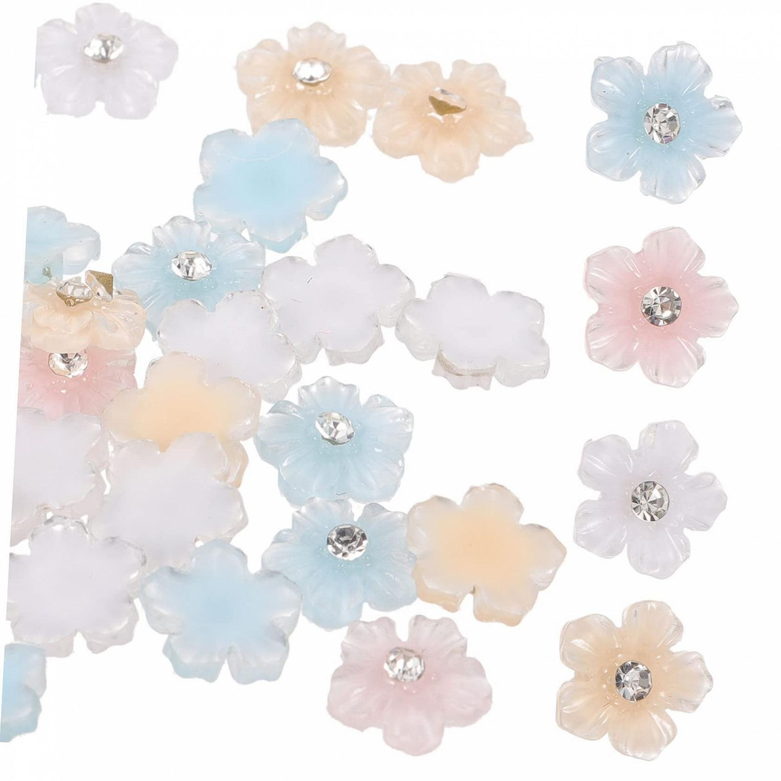 Украшения для ногтей Цветы FRCOLOR 4 шт. Ледяные цветы Стразы, фото №6