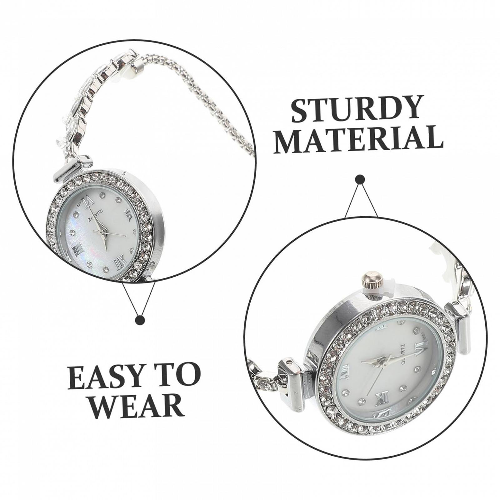 Женские часы со стразами LIFKOME с кристальным ремешком, аналоговые кварцевые часы, часы в стиле русалки, круглый циферблат, фото №3 Женские часы со стразами LIFKOME с кристальным ремешком, аналоговые кварцевые часы, часы в стиле русалки, круглый циферблат, фото №3