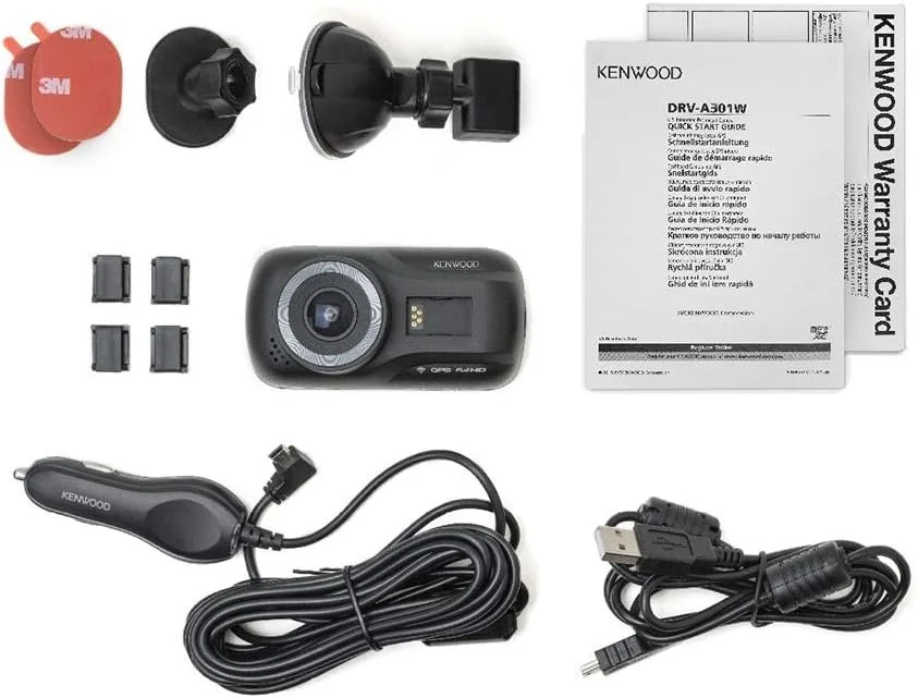 Відеореєстратор Kenwood DRV-A301W / Full HD / 136° / GPS / Wi-Fi / SD slot / Чорний, фото №9