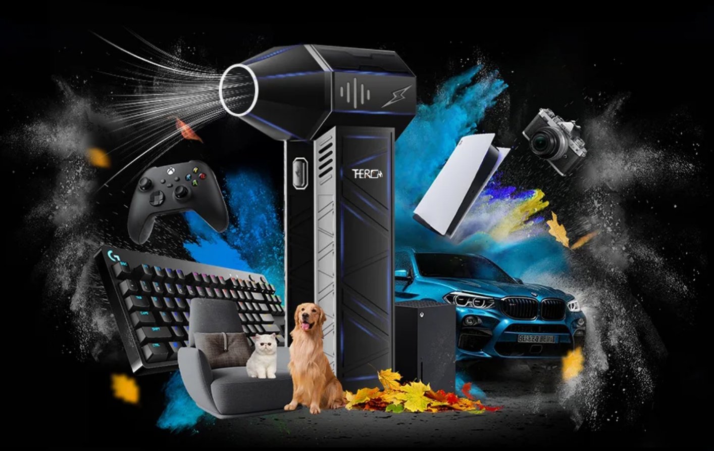 Портативний турбовентилятор THERAGUN X3ProTurbo Jet Fan 150000 RPM Black, фото №12