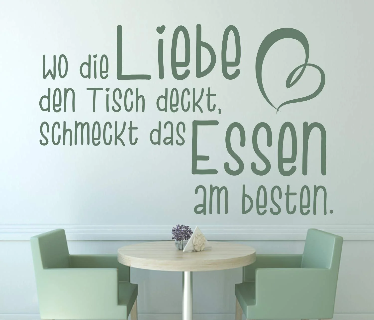 Наклейка на стіну timalo® 11009-Burgunder-M-110x71 см Essen – Wo die Liebe den Tisch deckt Бордова, фото №1