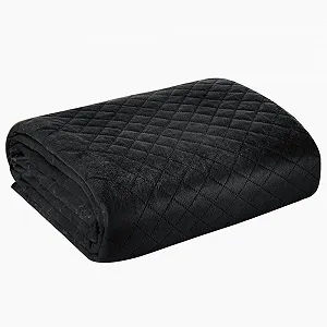 Покривало Eurofirany LUIZ 3 D91 170 x 210 см Чорний synthetic.ua - Фото 1