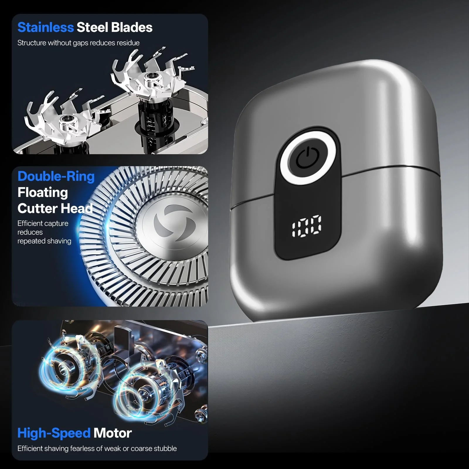 Міні-електробритва Mini Razor LED Display IPX6 Waterproof Type C Wet and Dry, фото №2 Міні-електробритва Mini Razor LED Display IPX6 Waterproof Type C Wet and Dry, фото №2