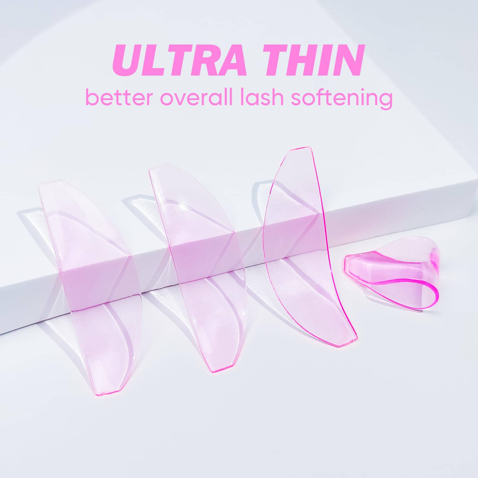 Pads Lomansa Eyelash Lifting для підняття вій тільки для завивки № 1 ультратонкі липкі багаторазові як патчі для очей або ліфтинг-вій стрічка для салону (троянда), фото №6