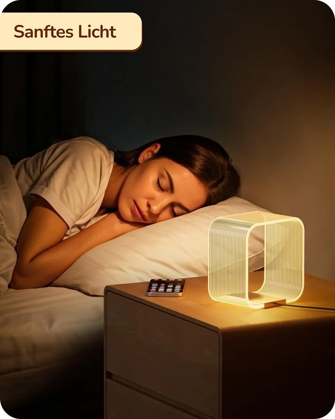 Настільна лампа EDISHINE LED сучасна акрилова та алюмінієва 3000 K 4 Вт золота, фото №5