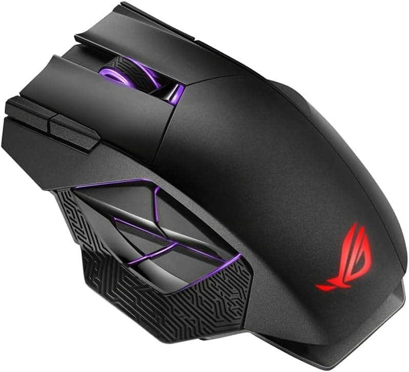Безпровідна мишка Asus Rog Spatha X / 19000 DPI / 12 кнопок / підсвічування Aura Sync RGB / Чорна, фото №1