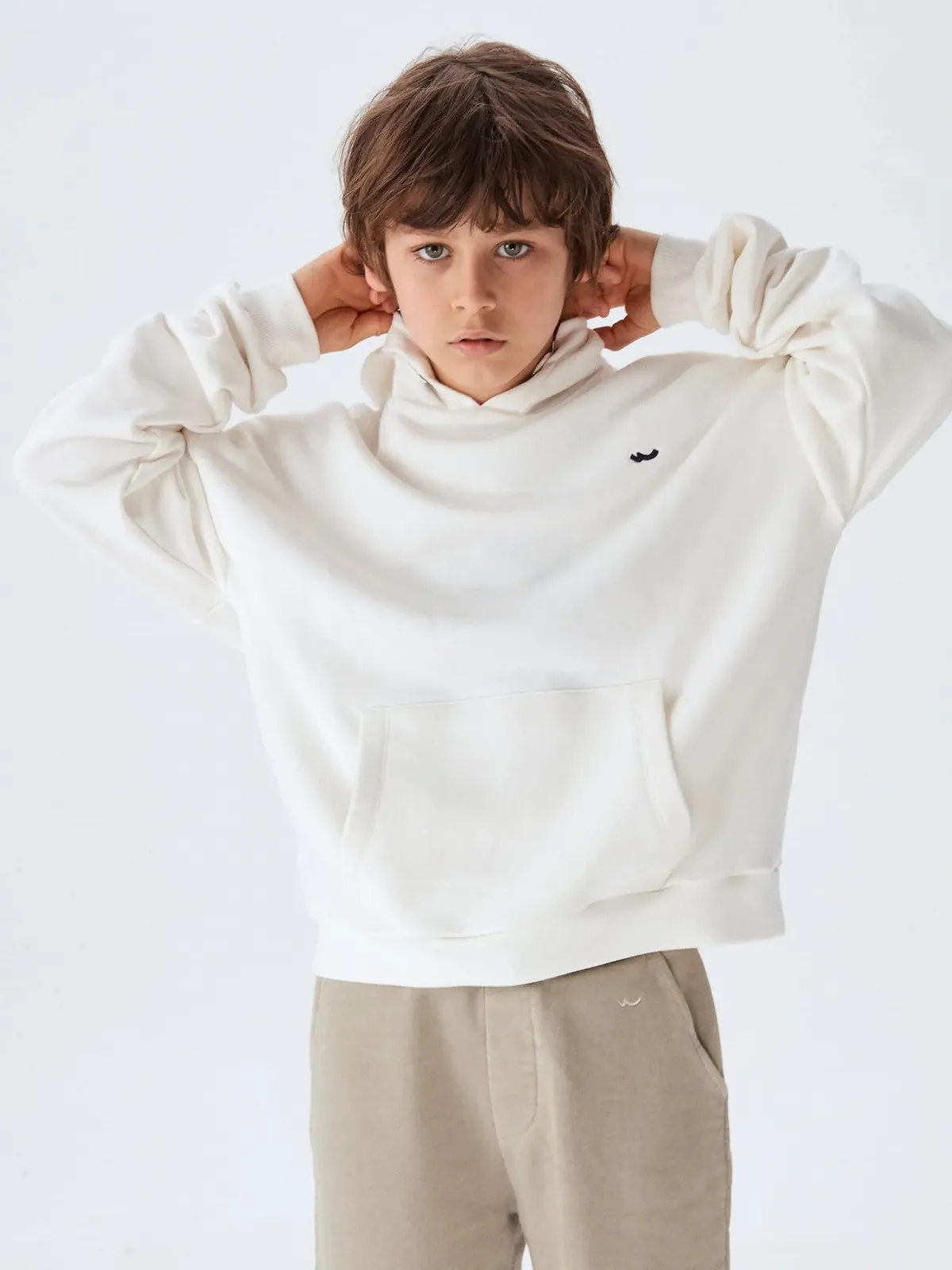 Толстовка з капюшоном для хлопчиків LTB Jeans Tohoco, Off White 105, 8 років, фото №3