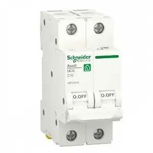 Автоматический выключатель Schneider RESI9 10А 2P кривая С 6кА - Фото 1