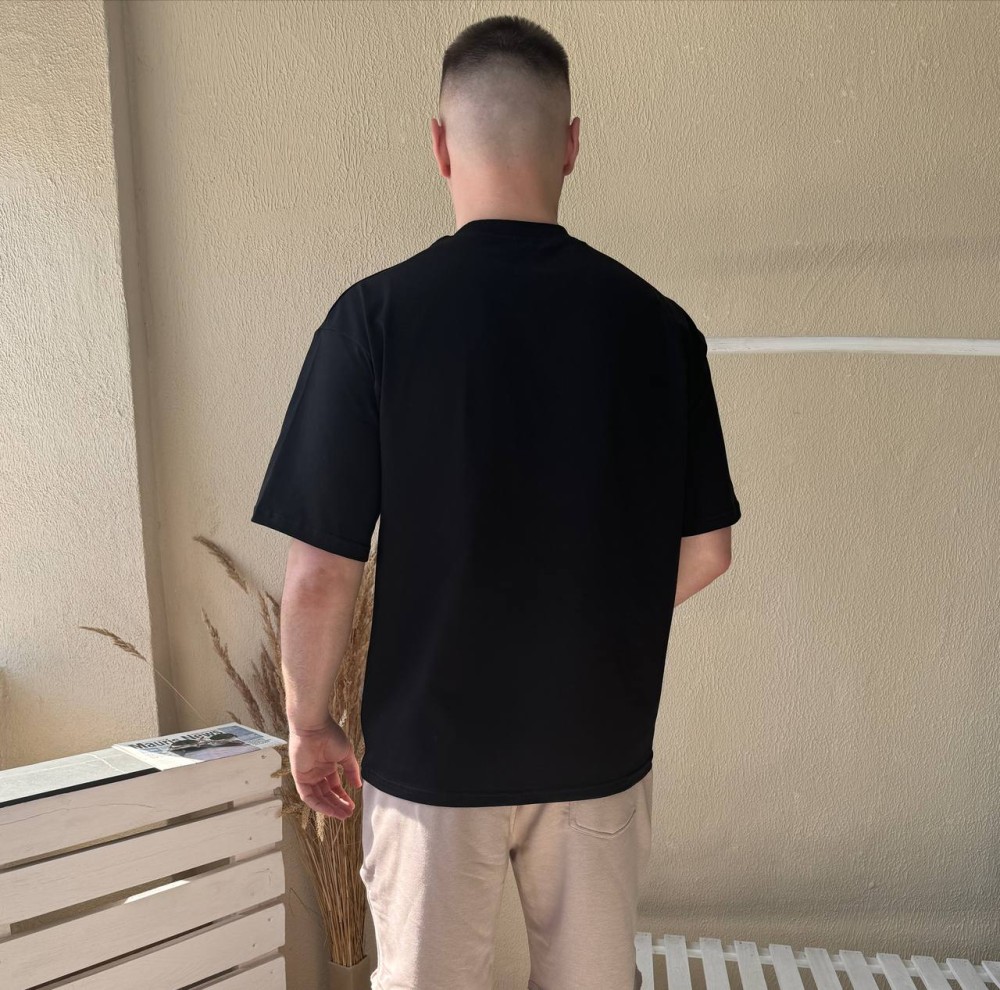 Футболка оверсайз чорна Good RD399, фото №3