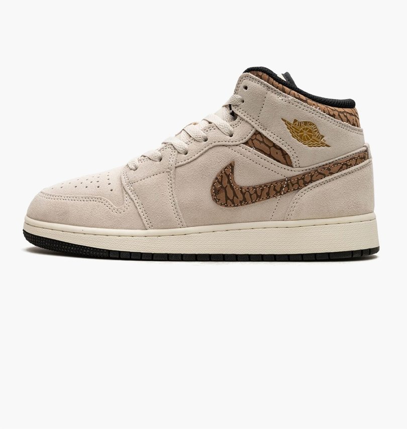 Кросівки Jordan 1 Mid SE Brown Elephant (GS) 39, фото №1