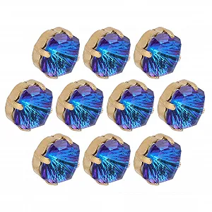 Діамант Скляний Emoshayoga Пришивний З кігтем K9 10 мм Блакитне Світло (10 шт) synthetic.ua - Фото 1