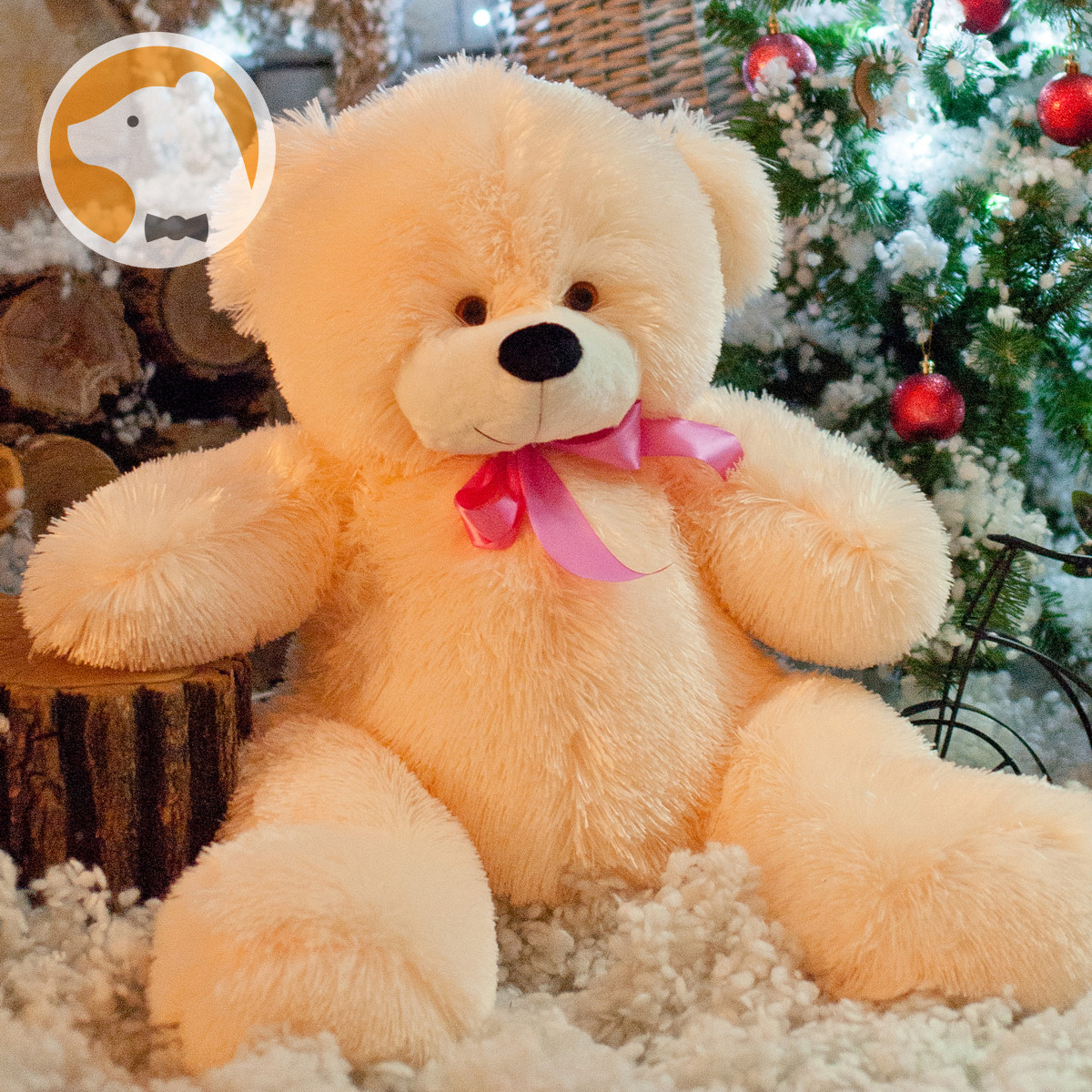 Мягкая игрушка 1000plus плюшевый мишка милашка, 90 см, кремовый, фото №1