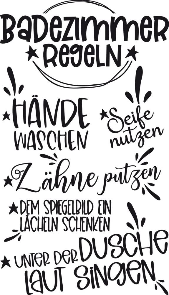 Наклейка на стіну GRAZDesign Правила ванної 52 x 30 см Чорний, фото №2 Наклейка на стіну GRAZDesign Правила ванної 52 x 30 см Чорний, фото №2