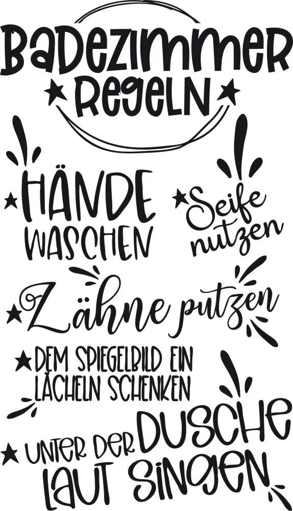 Наклейка на стену GRAZDesign Правила ванной 52 x 30 см Черный, фото №2