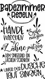 Наклейка на стіну GRAZDesign Правила ванної 52 x 30 см Чорний synthetic.ua - Фото 1