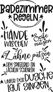 Наклейка на стіну GRAZDesign Правила ванної 52 x 30 см Чорний synthetic.ua - Фото 1