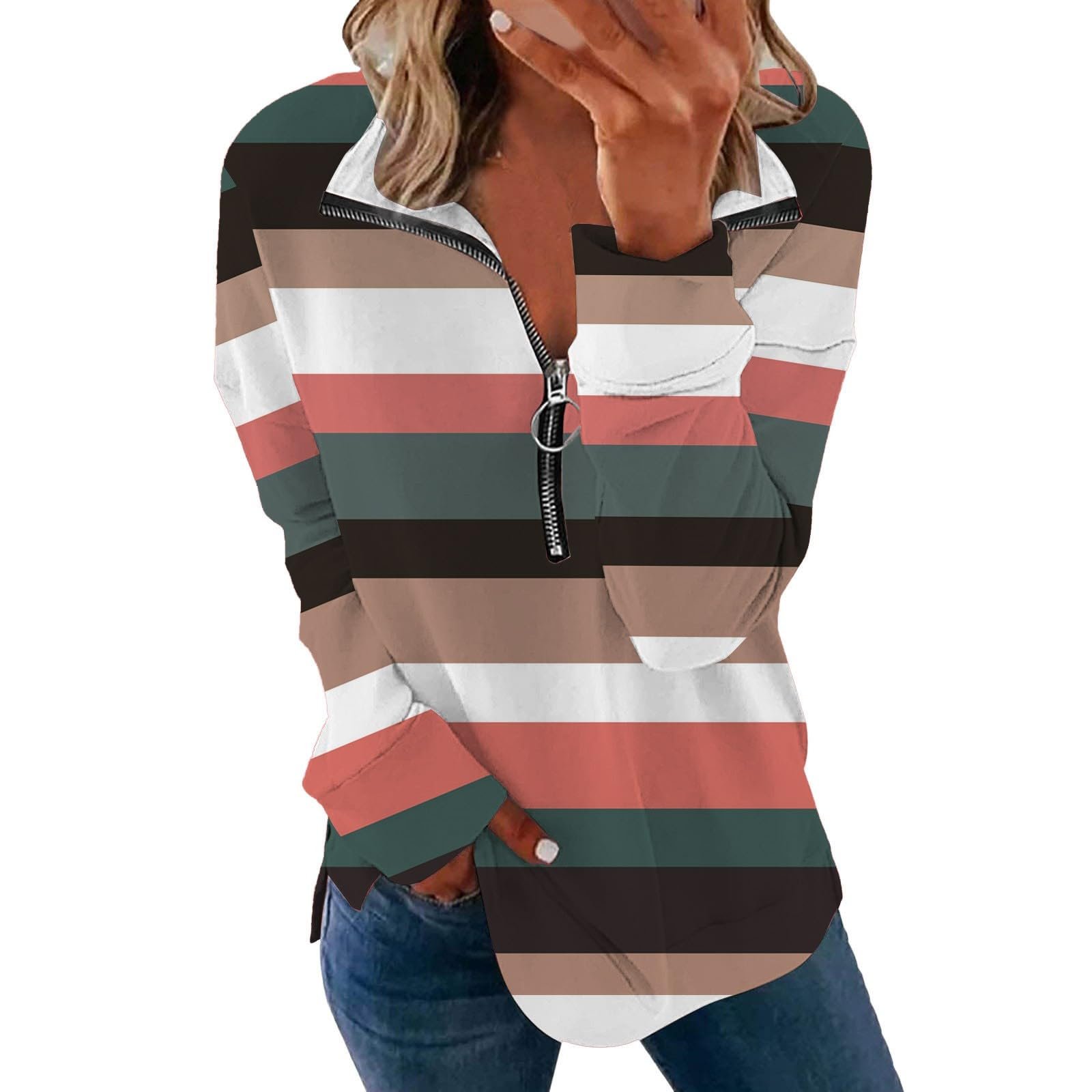 Женская Толстовка Generisch с Цветочным Принтом, Свободный Крой, Большие Размеры, фото №1