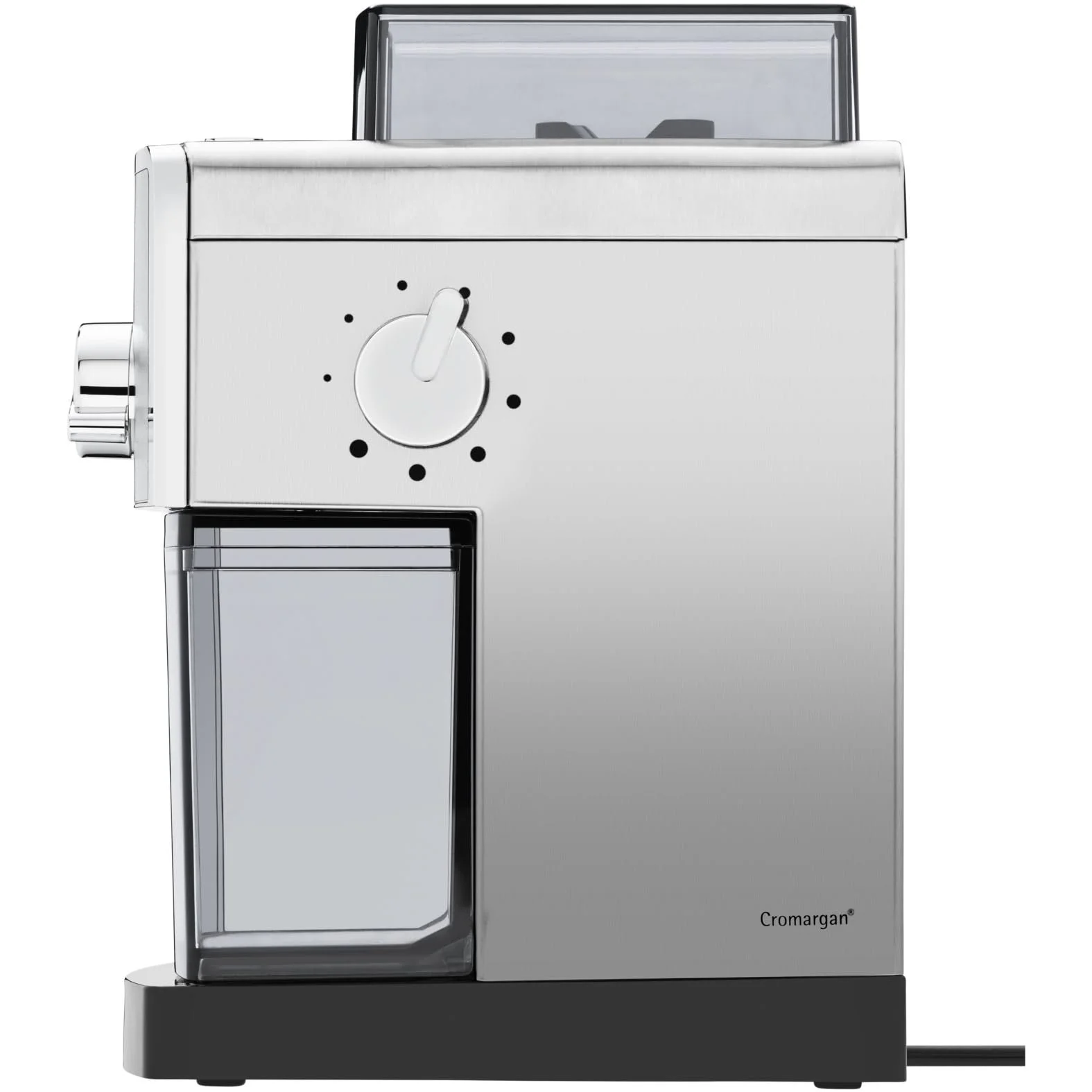 Электрическая кофемолка WMF Stelio Edition, стальные диски, 17 уровней помола, 2-10 чашек, для фильтр-кофе или френч-пресса, 110 Вт, фото №4 Электрическая кофемолка WMF Stelio Edition, стальные диски, 17 уровней помола, 2-10 чашек, для фильтр-кофе или френч-пресса, 110 Вт, фото №4
