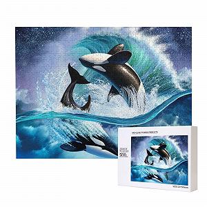 Пазл деревянный Orca Killer Whales Waving 500 деталей 38 х 52 см - Фото 1