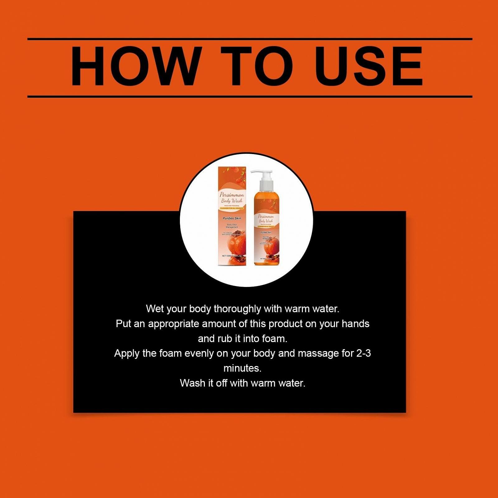 Гель для душу Persimmon Body Wash Kaki Проти запаху тіла 1 шт., фото №9