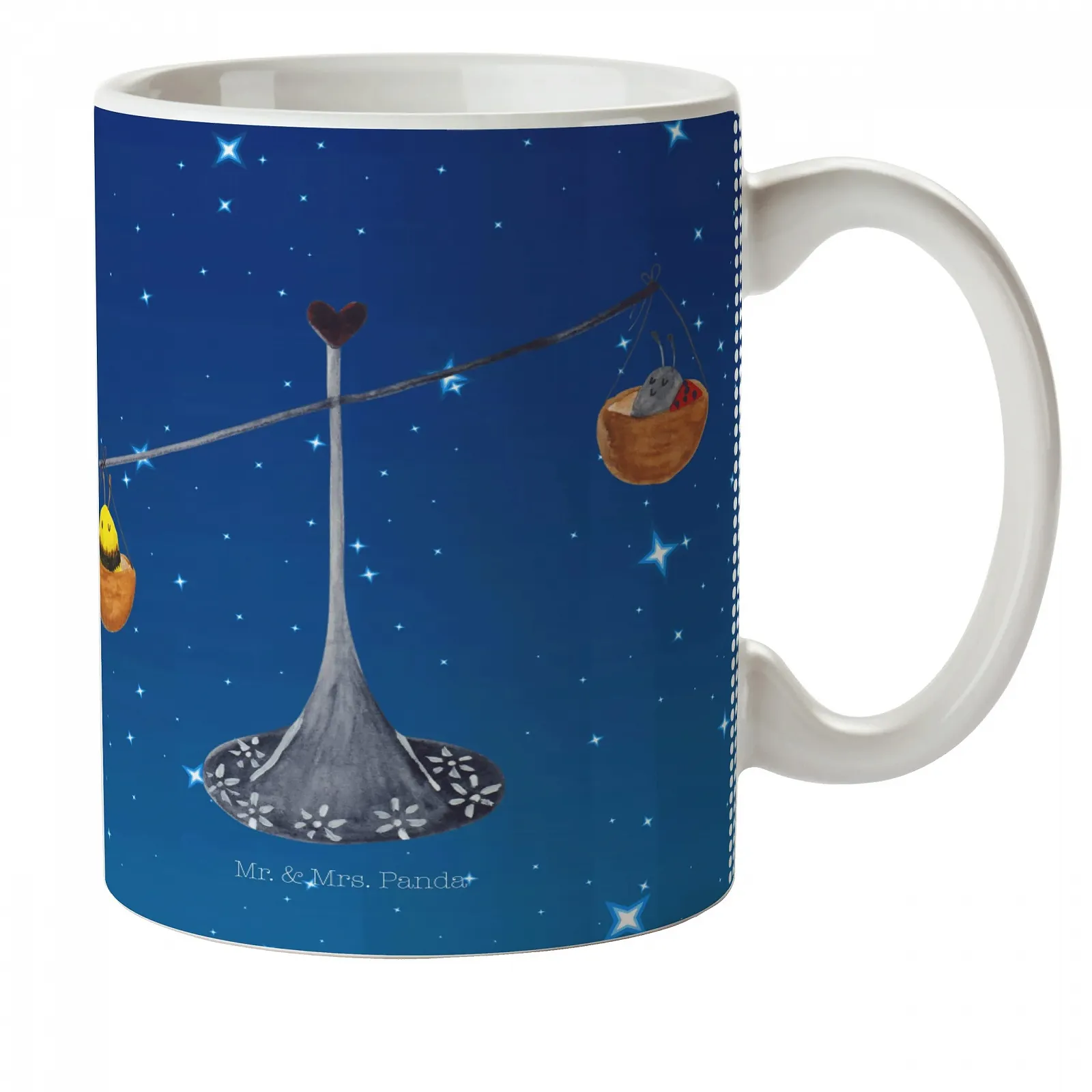 Чашка Mr. & Mrs. Panda Знак зодіаку Терези Бджола, пластикова, фото №1