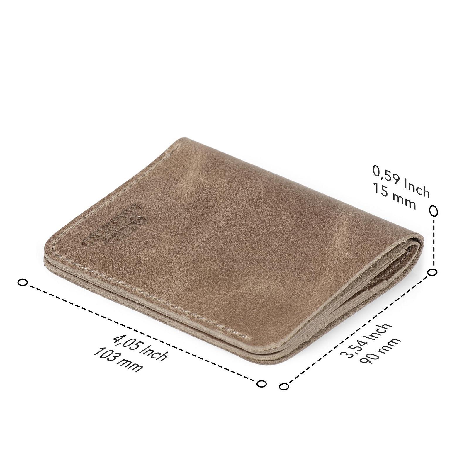 Кошелек Бифолд Otto Angelino Ultra Slim из натуральной кожи - Унисекс, фото №2
