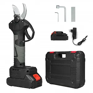 Портативні електричні секатори 21V з сумкою для перенесення, акумуляторною літієвою батареєю 2000mAh та зарядним пристроєм, кущоріз, секатори, діаметр різання 30мм - Фото 1